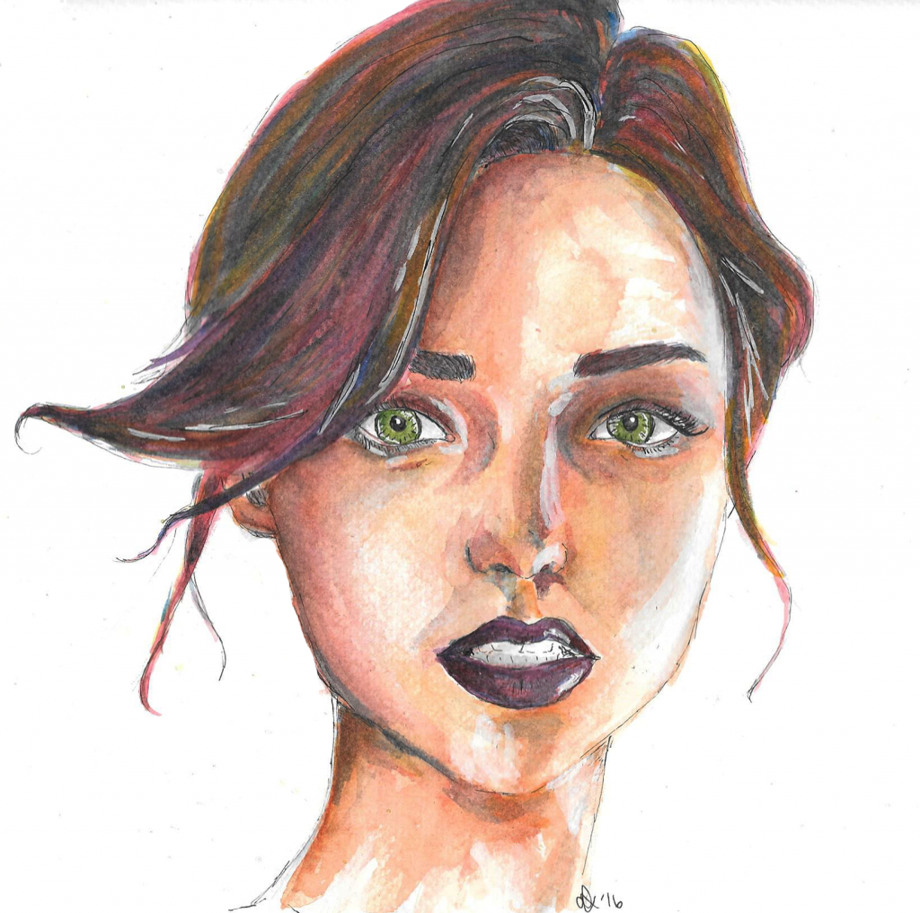 "Repaint", Watercolor and pen